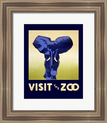 Framed Visit the Zoo Print