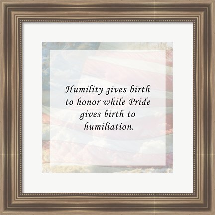 Framed Humility Print