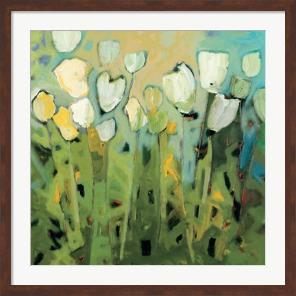 Framed White Tulips I Print