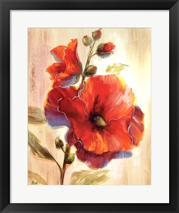 Framed Flourescent Blooms II Print