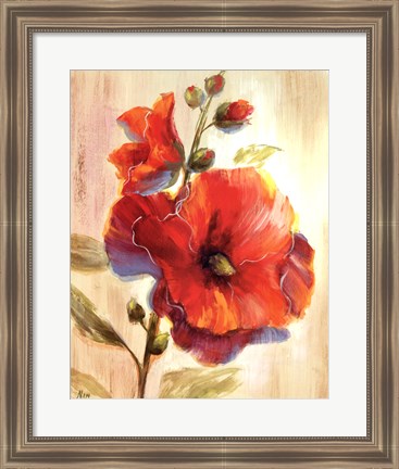 Framed Flourescent Blooms II Print