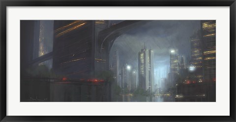 Framed Night City Print