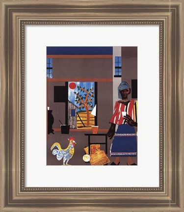 Framed Morning of the Rooster, 1980 Print