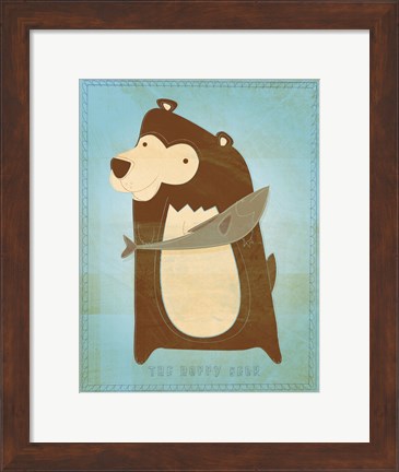 Framed Happy Bear Print