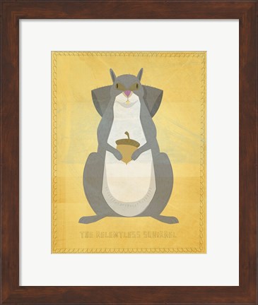 Framed Relentless Squirrel Print