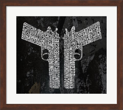 Framed Six Shooter &amp; Hand Cannon Print