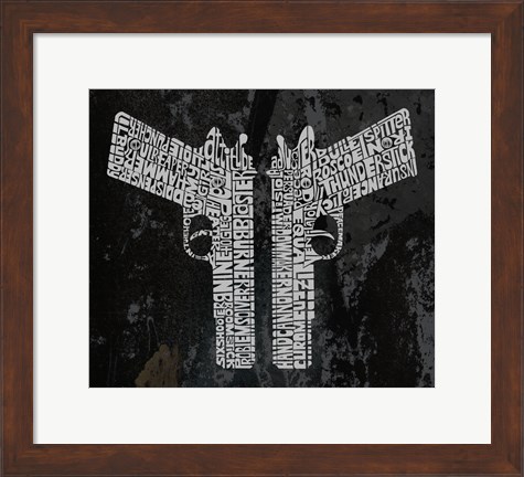 Framed Six Shooter &amp; Hand Cannon Print