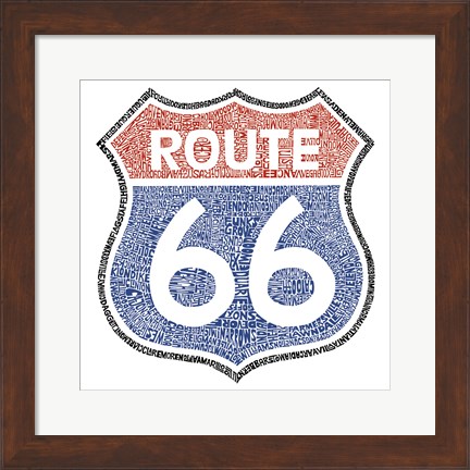 Framed Legendary Route 66 Print