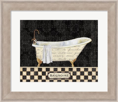 Framed French Bathtub II Print