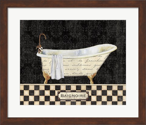 Framed French Bathtub II Print