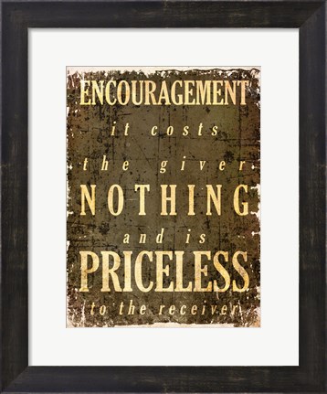 Framed Encouragement Quote Print
