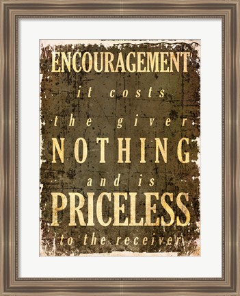 Framed Encouragement Quote Print