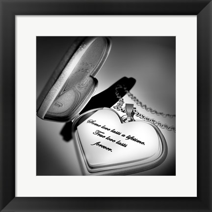 Framed Locket Love Quote Print