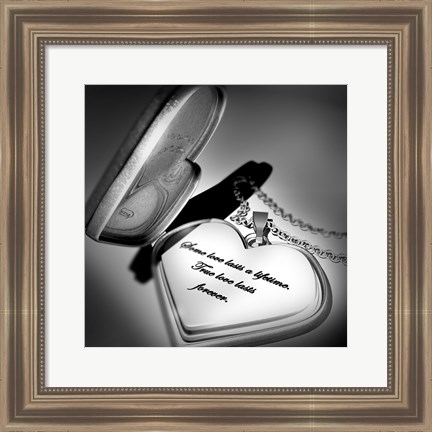 Framed Locket Love Quote Print