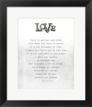 Framed Love Quote Print