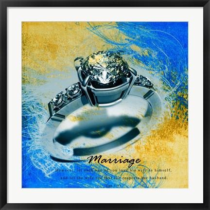 Framed Marriage Quote II Print