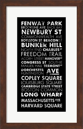 Framed Boston Cities II Print