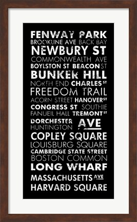 Framed Boston Cities II Print