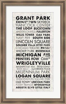 Framed Chicago Cities I Print