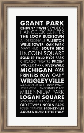 Framed Chicago Cities II Print