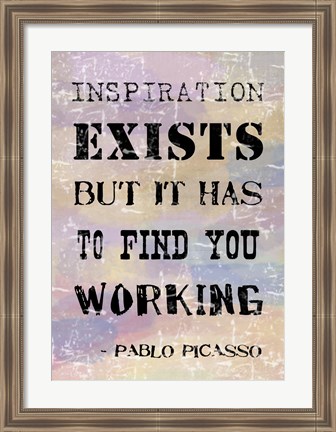 Framed Picasso Inspiration Quote Print