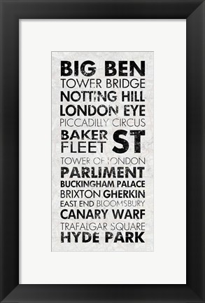 Framed London I Print