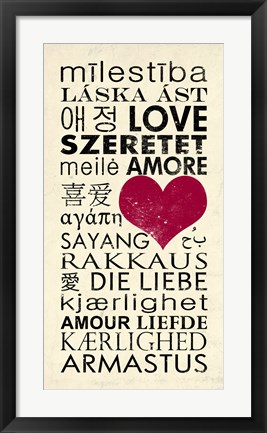 Framed Love Around the World Print