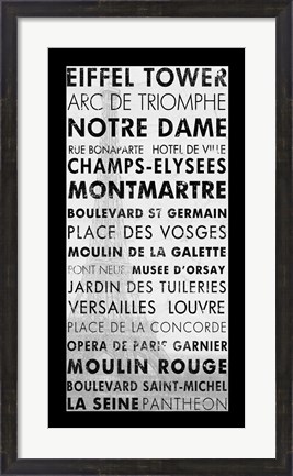 Framed Paris III Print