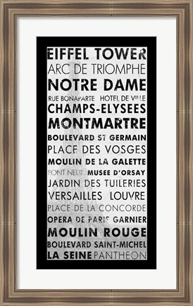 Framed Paris III Print