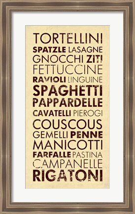 Framed Pasta I Print