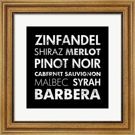 Framed Red Wine II Print