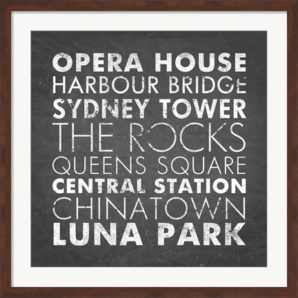 Framed Sydney Print