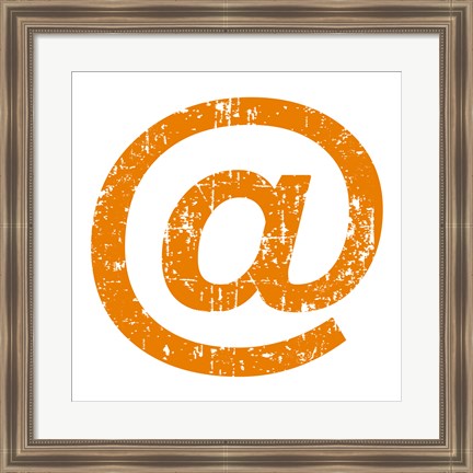 Framed Orange Ampersat Print