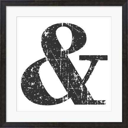 Framed Black Ampersand Print