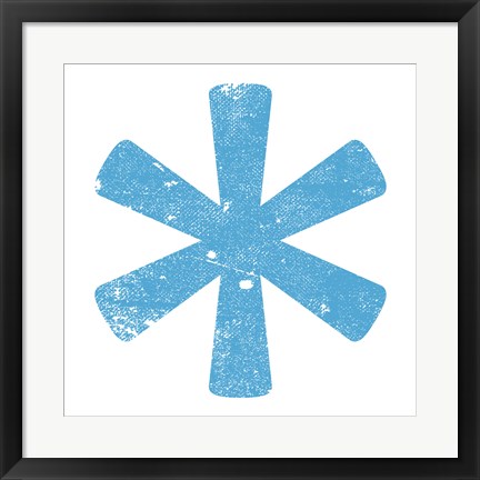 Framed Blue Asterisk Print