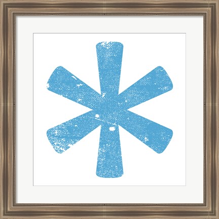 Framed Blue Asterisk Print