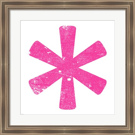 Framed Pink Asterisk Print