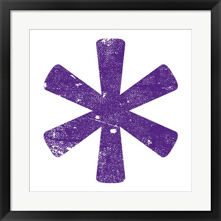 Framed Purple Asterisk Print