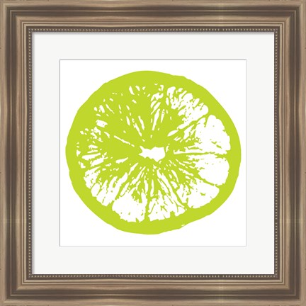 Framed Lime Orange Slice Print