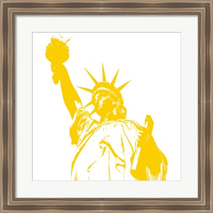 Framed Yellow Liberty Print