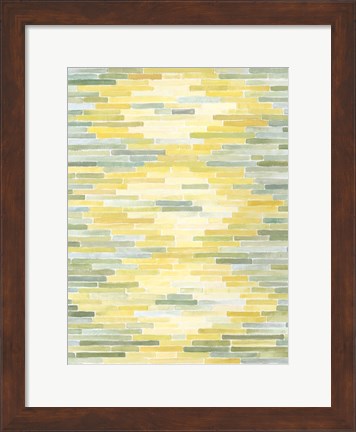 Framed Green &amp; Yellow Reflection II Print