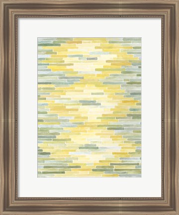 Framed Green &amp; Yellow Reflection II Print