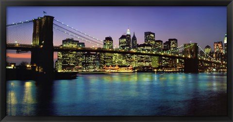 Framed Brooklyn Bridge, New York Print