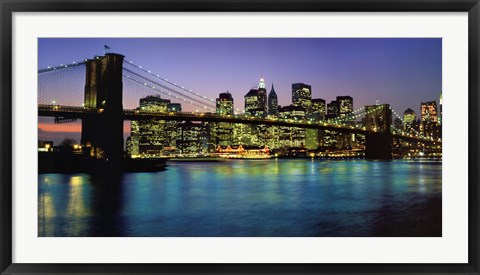 Framed Brooklyn Bridge, New York Print