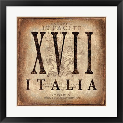 Framed Italia Print