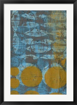 Framed Textured Circles II Print