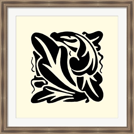 Framed B&amp;W Graphic Beauty II Print