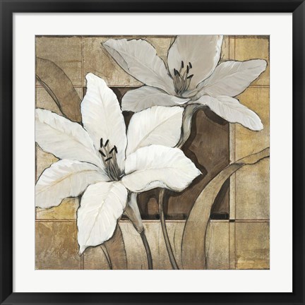 Framed Non-Embellished Lilies II Print