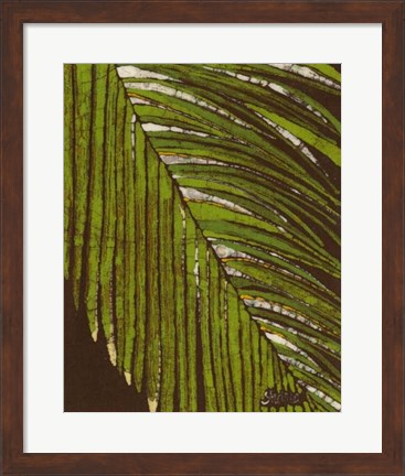 Framed Batik Frond II Print