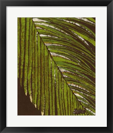 Framed Batik Frond II Print